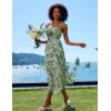 imageGRACE KARIN Womens Floral Summer Wedding Guest Dresses 2025 Trendy Long Flowy Smocked Tiered Maxi DressGreen Floral