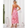 imageGRACE KARIN Womens Floral Summer Wedding Guest Dresses 2025 Trendy Long Flowy Smocked Tiered Maxi DressPink Floral