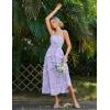 imageGRACE KARIN Womens Floral Summer Wedding Guest Dresses 2025 Trendy Long Flowy Smocked Tiered Maxi DressPurple Floral