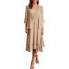 imageGRACE KARIN Women Dresses for Party Formal 2025 Mother of The Bride Dress Wedding Guest Dress with JacketApricot