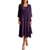 imageGRACE KARIN Women Dresses for Party Formal 2025 Mother of The Bride Dress Wedding Guest Dress with JacketDark Purple