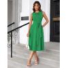 imageGRACE KARIN Women 2025 Summer Work Dress Sleeveless Tie Waist Elegant Party Cocktail A Line Flowy Midi Dresses with PocketsGreen