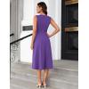 imageGRACE KARIN Women 2025 Summer Work Dress Sleeveless Tie Waist Elegant Party Cocktail A Line Flowy Midi Dresses with PocketsPurple