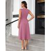 imageGRACE KARIN Women 2025 Summer Work Dress Sleeveless Tie Waist Elegant Party Cocktail A Line Flowy Midi Dresses with PocketsPurple Pink