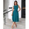 imageGRACE KARIN Women 2025 Summer Work Dress Sleeveless Tie Waist Elegant Party Cocktail A Line Flowy Midi Dresses with PocketsTeal