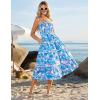 imageGRACE KARIN 2025 Womens Summer Floral Dress Strapless Smocked Tube Dress Boho Beach ALine Midi Dresses with PocketsBlue Floral