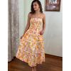 imageGRACE KARIN 2025 Womens Summer Floral Dress Strapless Smocked Tube Dress Boho Beach ALine Midi Dresses with PocketsYellow White Floral