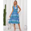 imageGRACE KARIN Womens 2025 Casual Summer Tank Dress V Neck Sleeveless Midi Floral Beach Dress with PocketsBlue Floral
