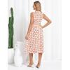 imageGRACE KARIN Womens 2025 Casual Summer Tank Dress V Neck Sleeveless Midi Floral Beach Dress with PocketsCurved Orange Red
