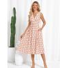 imageGRACE KARIN Womens 2025 Casual Summer Tank Dress V Neck Sleeveless Midi Floral Beach Dress with PocketsCurved Orange Red