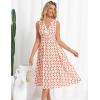 imageGRACE KARIN Womens 2025 Casual Summer Tank Dress V Neck Sleeveless Midi Floral Beach Dress with PocketsCurved Orange Red