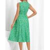 imageGRACE KARIN Womens 2025 Casual Summer Tank Dress V Neck Sleeveless Midi Floral Beach Dress with PocketsGreen Floral
