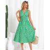 imageGRACE KARIN Womens 2025 Casual Summer Tank Dress V Neck Sleeveless Midi Floral Beach Dress with PocketsGreen Floral