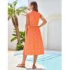 imageGRACE KARIN Womens 2025 Casual Summer Tank Dress V Neck Sleeveless Midi Floral Beach Dress with PocketsOrange Yellow Pattern