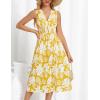 imageGRACE KARIN Womens 2025 Casual Summer Tank Dress V Neck Sleeveless Midi Floral Beach Dress with PocketsYellow Leaves
