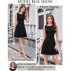 imageGRACE KARIN Womens Wear to Work Dress Crew Neck Solid Color Sleeveless ALine Casual Business Office Formal DressesBlack