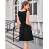 imageGRACE KARIN Womens Wear to Work Dress Crew Neck Solid Color Sleeveless ALine Casual Business Office Formal DressesBlack