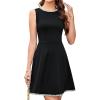 imageGRACE KARIN Womens Wear to Work Dress Crew Neck Solid Color Sleeveless ALine Casual Business Office Formal DressesBlack
