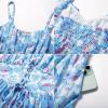 imageGRACE KARIN Womens Summer Floral Dress 2025 Spaghetti Strap Smocked Tiered Casual Boho Maxi Long Sundress with PocketsBlue Floral