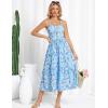 imageGRACE KARIN Womens Summer Floral Dress 2025 Spaghetti Strap Smocked Tiered Casual Boho Maxi Long Sundress with PocketsBlue Floral