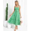 imageGRACE KARIN Womens Summer Floral Dress 2025 Spaghetti Strap Smocked Tiered Casual Boho Maxi Long Sundress with PocketsGreen Blue Floral