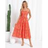 imageGRACE KARIN Womens Summer Floral Dress 2025 Spaghetti Strap Smocked Tiered Casual Boho Maxi Long Sundress with PocketsOrange Floral