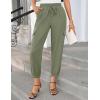 imageGRACE KARIN Womens Casual Cargo Pants Lightweight Hiking Joggers High Waisted Fashion Outfits Pants with PocketsArmy Green