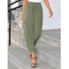 imageGRACE KARIN Womens Casual Cargo Pants Lightweight Hiking Joggers High Waisted Fashion Outfits Pants with PocketsArmy Green