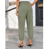 imageGRACE KARIN Womens Casual Cargo Pants Lightweight Hiking Joggers High Waisted Fashion Outfits Pants with PocketsArmy Green