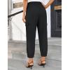 imageGRACE KARIN Womens Casual Cargo Pants Lightweight Hiking Joggers High Waisted Fashion Outfits Pants with PocketsBlack