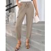imageGRACE KARIN Womens Casual Cargo Pants Lightweight Hiking Joggers High Waisted Fashion Outfits Pants with PocketsKhaki