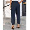 imageGRACE KARIN Womens Casual Cargo Pants Lightweight Hiking Joggers High Waisted Fashion Outfits Pants with PocketsNavy Blue