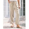 imageGRACE KARIN Womens Casual Lightweight Drawstring Pants Elastic Waist Pants with PocketsApricot