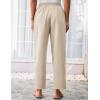 imageGRACE KARIN Womens Casual Lightweight Drawstring Pants Elastic Waist Pants with PocketsApricot