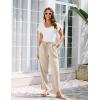 imageGRACE KARIN Womens Casual Lightweight Drawstring Pants Elastic Waist Pants with PocketsApricot