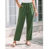 imageGRACE KARIN Womens Casual Lightweight Drawstring Pants Elastic Waist Pants with PocketsArmy Green