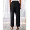 imageGRACE KARIN Womens Casual Lightweight Drawstring Pants Elastic Waist Pants with PocketsBlack