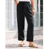 imageGRACE KARIN Womens Casual Lightweight Drawstring Pants Elastic Waist Pants with PocketsBlack