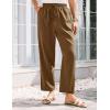 imageGRACE KARIN Womens Casual Lightweight Drawstring Pants Elastic Waist Pants with PocketsKhaki