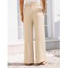 imageGRACE KARIN Womens Wide Leg Pants 2025 High Waist Adjustable Pleated Trousers Business Casual PantsApricot