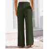 imageGRACE KARIN Womens Wide Leg Pants 2025 High Waist Adjustable Pleated Trousers Business Casual PantsArmy Green