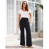 imageGRACE KARIN Womens Wide Leg Pants 2025 High Waist Adjustable Pleated Trousers Business Casual PantsBlack