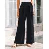 imageGRACE KARIN Womens Wide Leg Pants 2025 High Waist Adjustable Pleated Trousers Business Casual PantsBlack