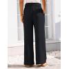 imageGRACE KARIN Womens Wide Leg Pants 2025 High Waist Adjustable Pleated Trousers Business Casual PantsBlack