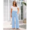imageGRACE KARIN Womens Wide Leg Pants 2025 High Waist Adjustable Pleated Trousers Business Casual PantsBlue