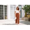 imageGRACE KARIN Womens Wide Leg Pants 2025 High Waist Adjustable Pleated Trousers Business Casual PantsBrown