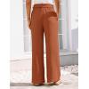 imageGRACE KARIN Womens Wide Leg Pants 2025 High Waist Adjustable Pleated Trousers Business Casual PantsBrown