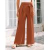 imageGRACE KARIN Womens Wide Leg Pants 2025 High Waist Adjustable Pleated Trousers Business Casual PantsBrown