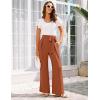 imageGRACE KARIN Womens Wide Leg Pants 2025 High Waist Adjustable Pleated Trousers Business Casual PantsBrown