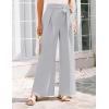 imageGRACE KARIN Womens Wide Leg Pants 2025 High Waist Adjustable Pleated Trousers Business Casual PantsGrey